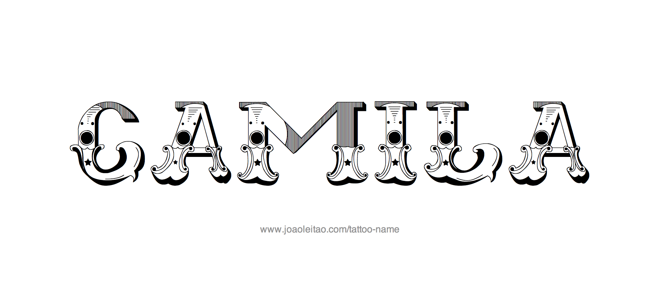 Camila Name Tattoo Designs